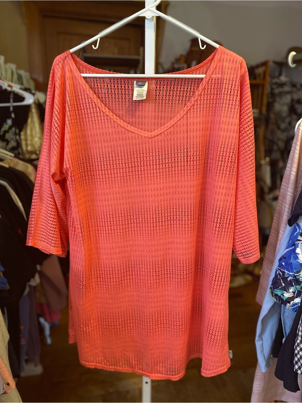 O'Neill Coral Open-Weave V-Neck Tunic